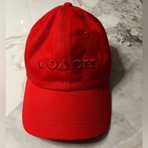 Coach Bright Red Cap